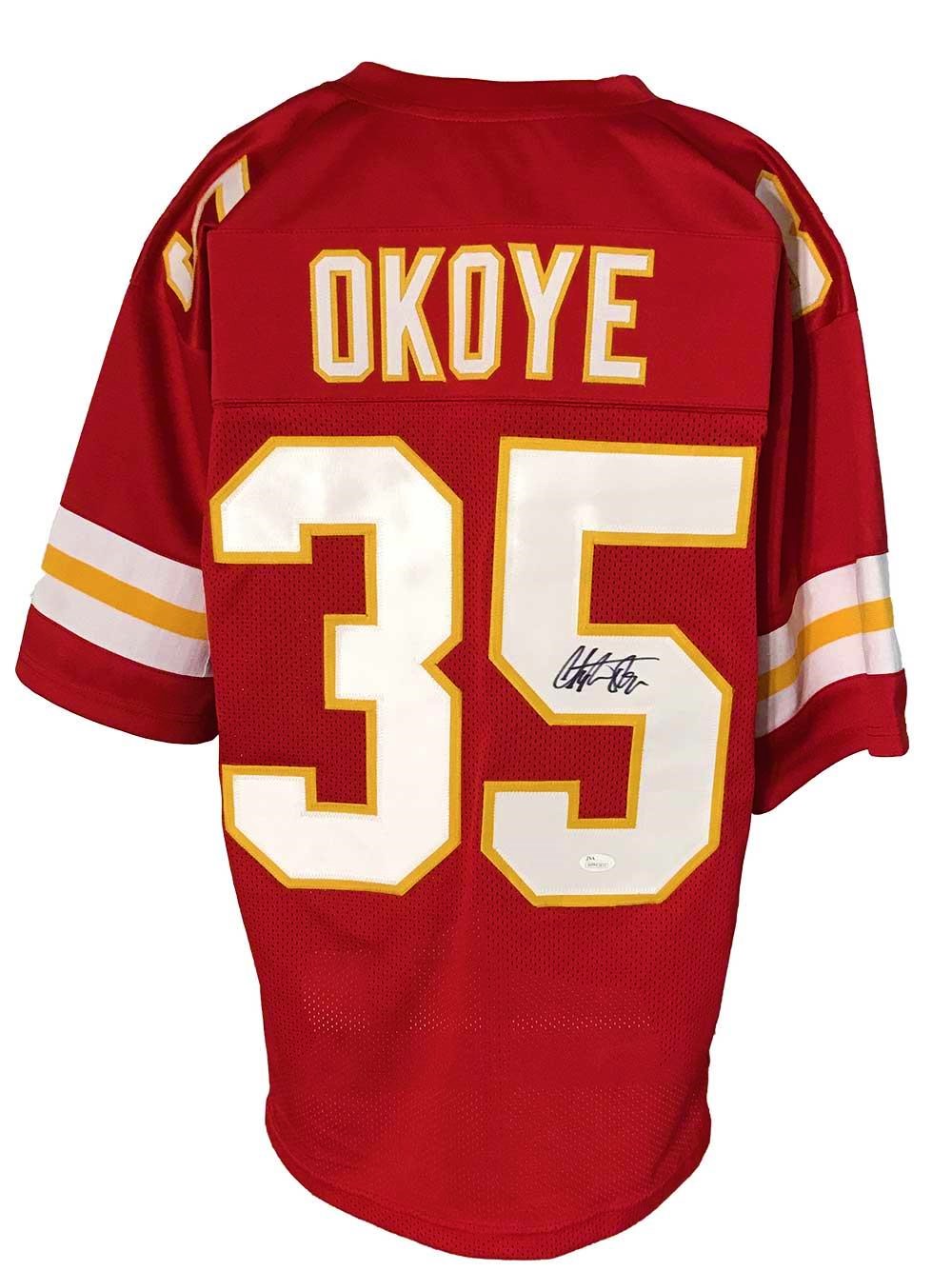 Kansas City Chiefs Christian Okoye Autographed Pro Style Jersey JSA ...