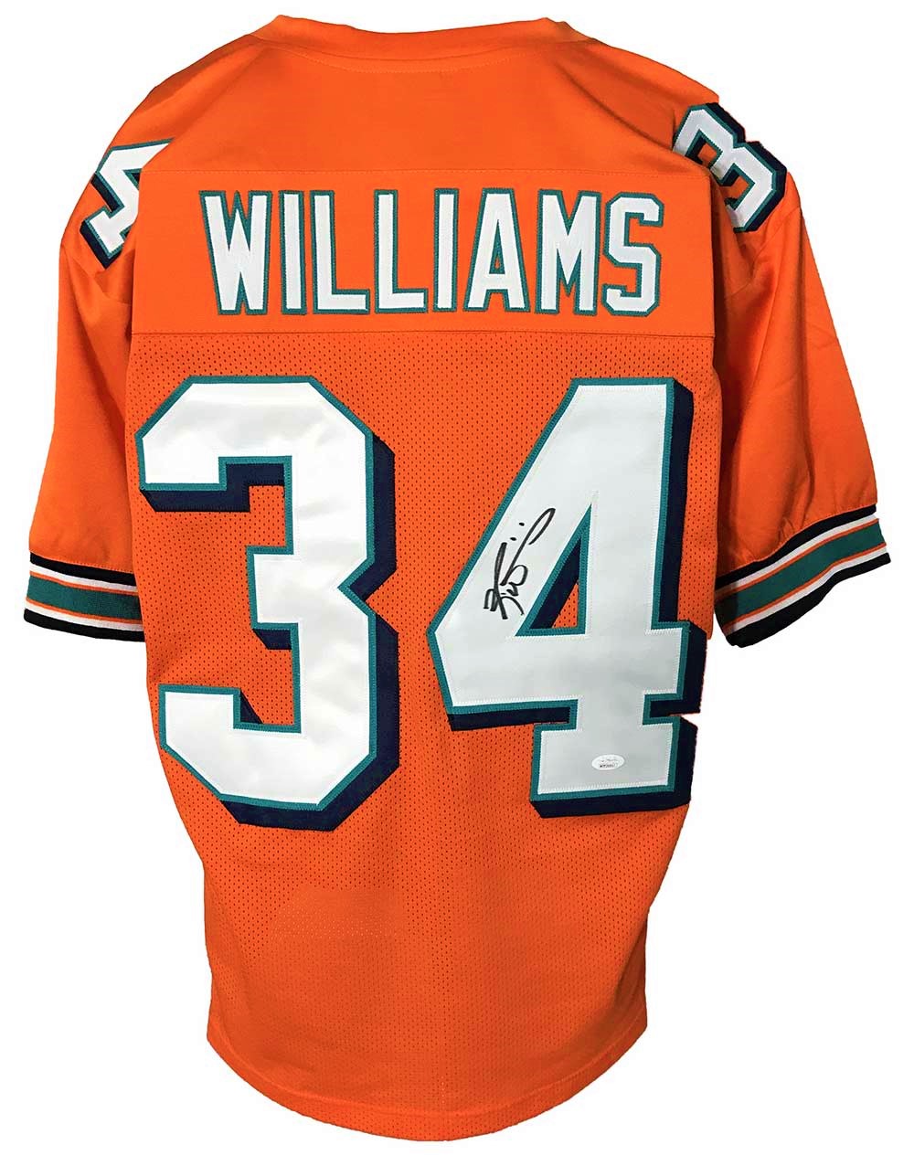 Miami Dolphins Ricky Williams Autographed Pro Style Orange Jersey BECKETT Authenticated