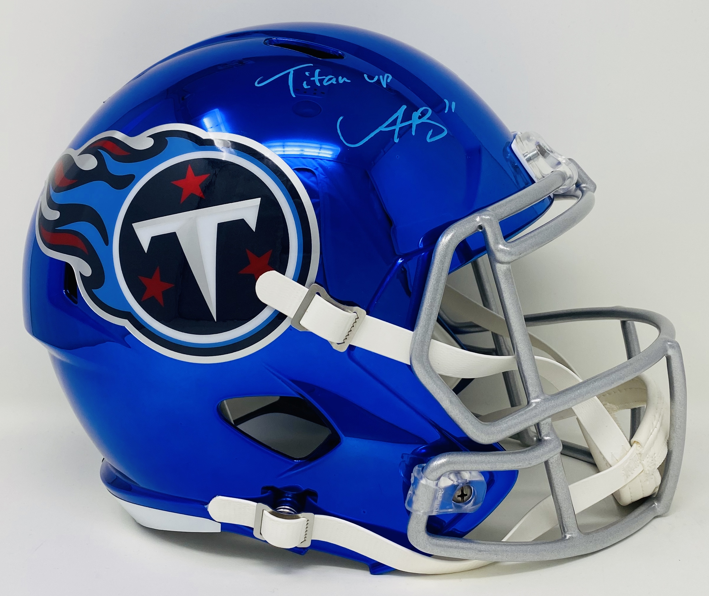A.J. Brown Autographed Tennessee Titans Chrome Full Size Speed Rep ...