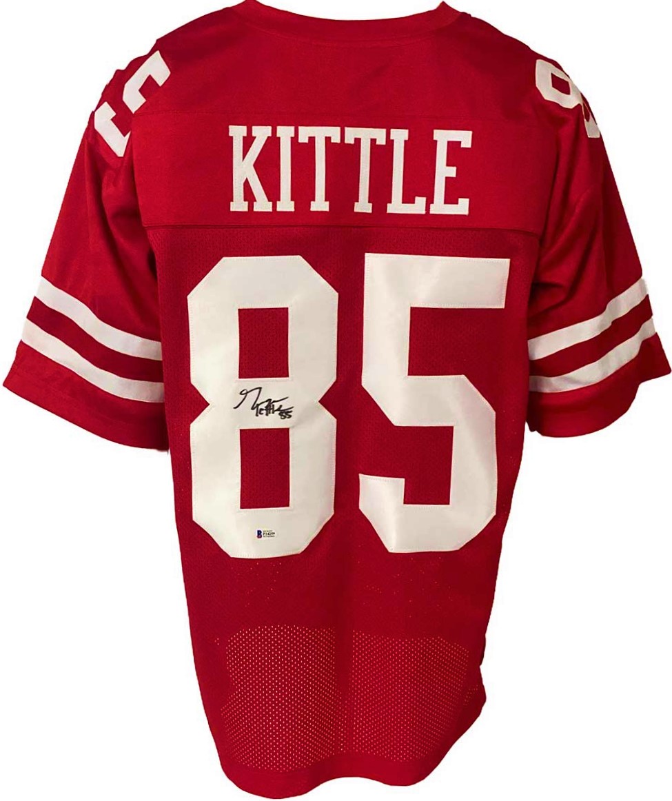 San Francisco 49ers George Kittle Autographed Pro Style Jersey BECKETT Authenticated ...