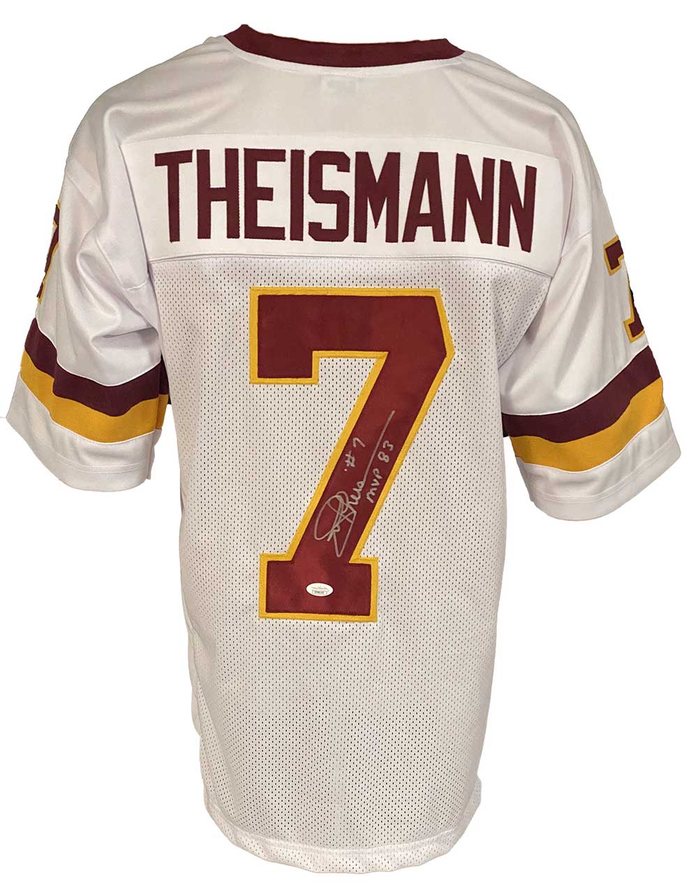 Washington Redskins Joe Theismann Autographed Pro Style White Jersey JSA Authenticated ...