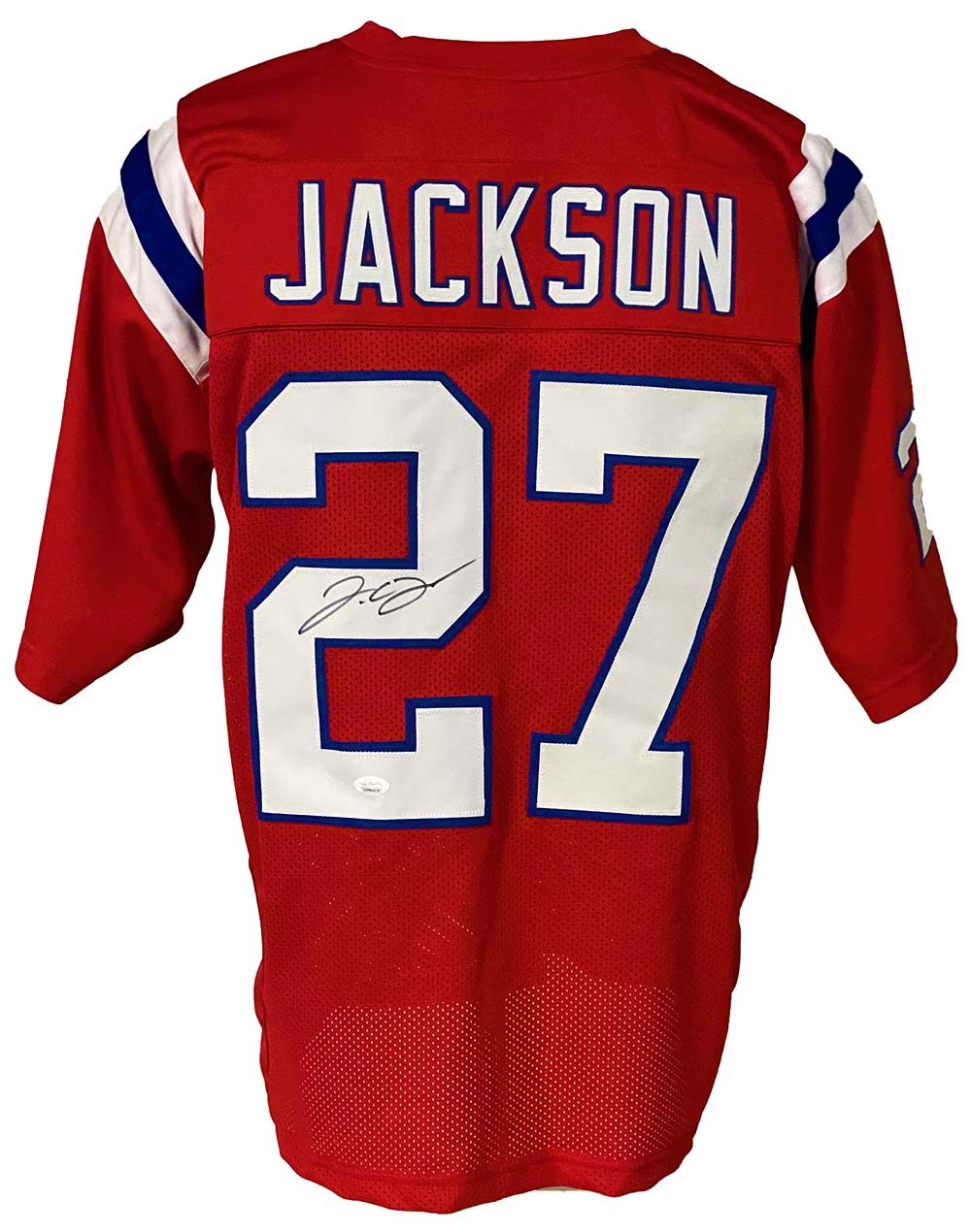 î€€Newî€ England Patriots J.C. Jackson Autographed Pro Style Red Jersey JSA ...