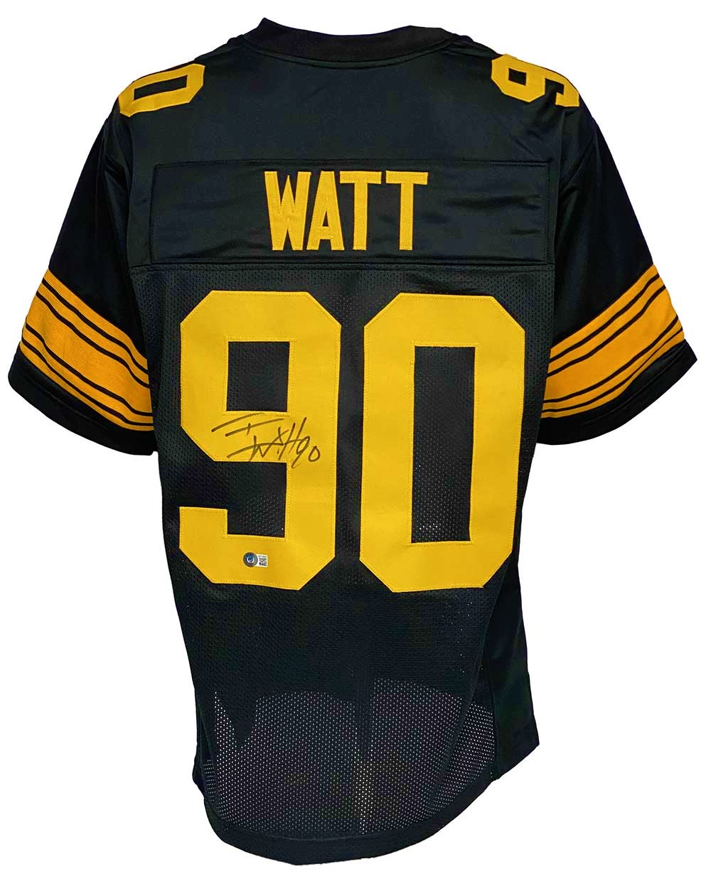 Pittsburgh Steelers T.J. Watt Autographed Pro Style Black Color Rush Jersey  BAS Authenticated - Tennzone Sports Memorabilia