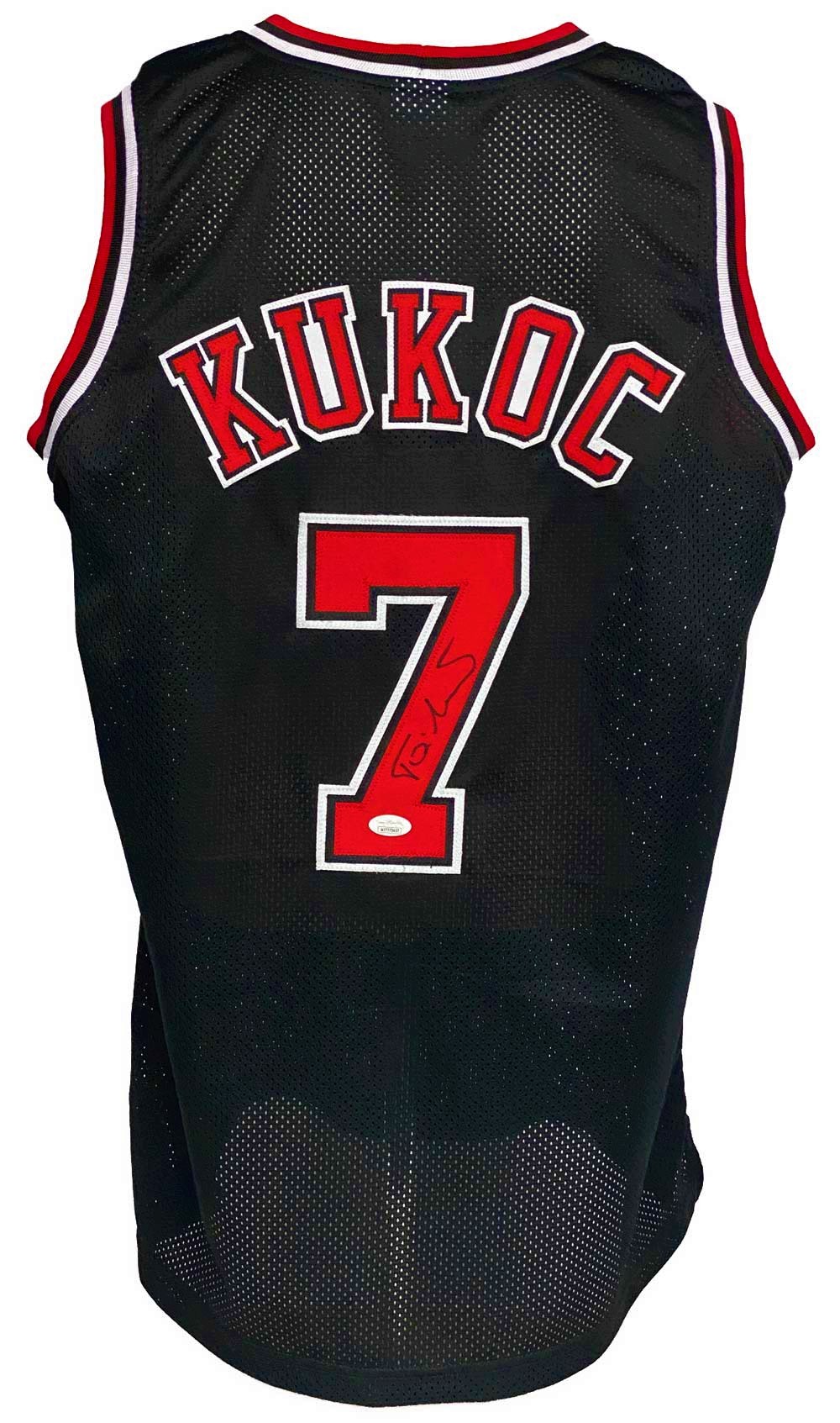 Chicago Bulls Toni Kukoc Autographed Pro Style Black Jersey JSA
