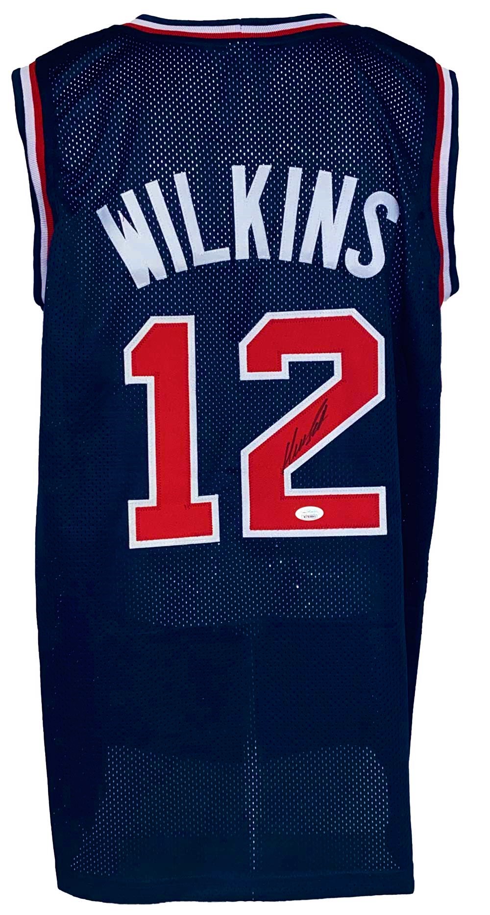 Dominique Wilkins Autographed Pro Style Team USA Jersey JSA Authenticated
