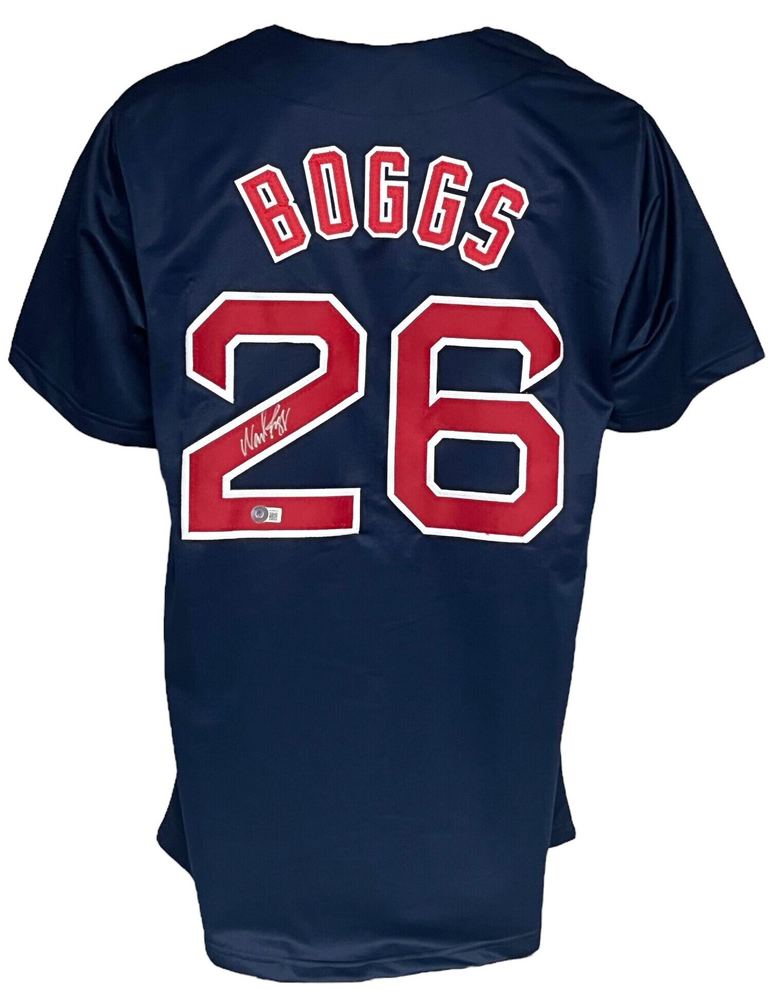 Boston Red Sox Wade Boggs Autographed Pro Style Navy Blue Jersey