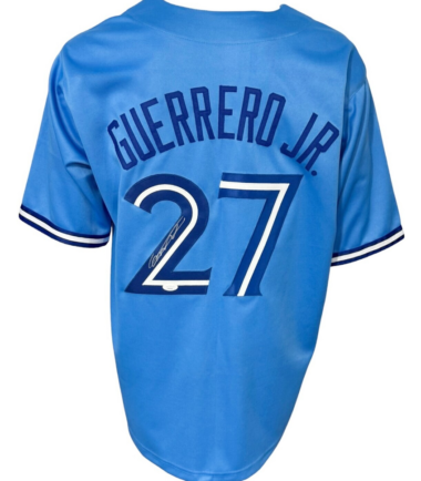 Toronto Vladimir Guerrero Jr Signed Pro Style Blue Custom Jersey JSA Authenticated