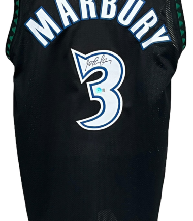 New York Knicks Stephon Marbury Signed Pro Style Blue Jersey BAS  Authenticated - Tennzone Sports Memorabilia