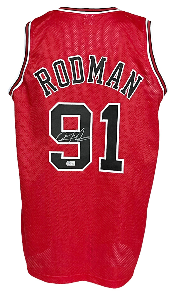 Basketball Memorabilia Dennis Rodman Autographed Wilson Bulls Logo