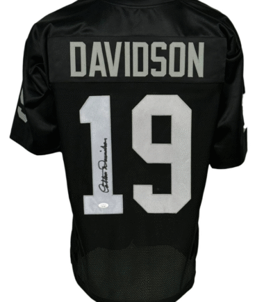 Oakland Raiders Cotton Davidson Autographed Pro Style Jersey JSA Authenticated