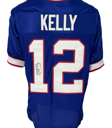 Buffalo Bills Jim Kelly Autographed Pro Style Blue Jersey JSA Authenticated