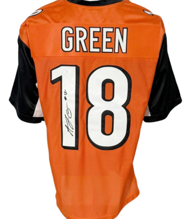 Cincinnati A.J. Green Autographed Pro Style Orange Jersey JSA Authenticated