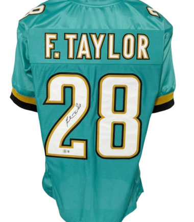 Jacksonville Jaguars Fred Taylor Autographed Pro Style Teal Jersey BAS Authenticated