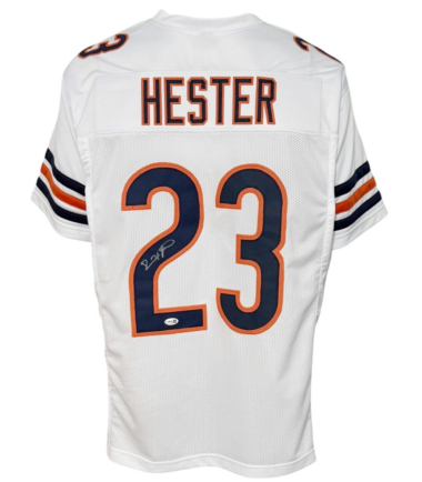 Chicago Bears Devin Hester Autographed Pro Style White Jersey JSA Authenticated