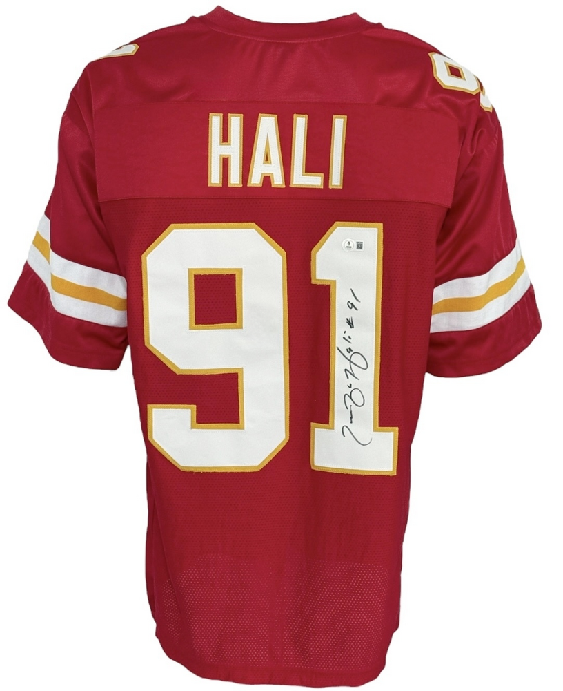 Kansas City Chiefs Tamba Hali Autographed Pro Style Red Jersey BAS