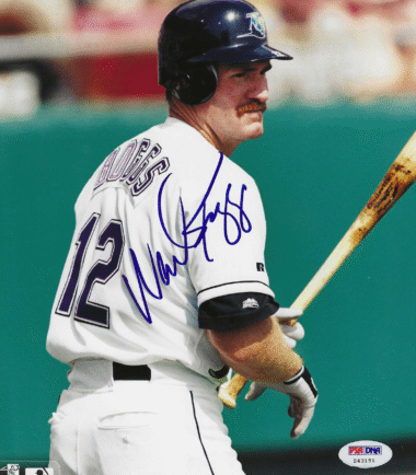 Tampa Bay Rays Wade Boggs Autographed 8x10 Photo PSA Authenticated