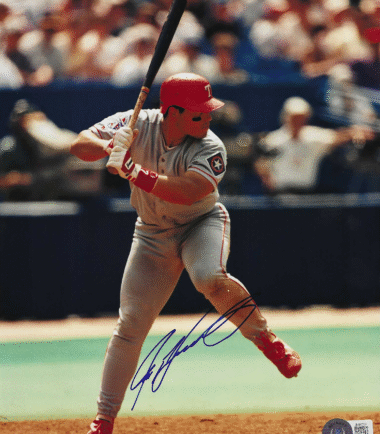 Texas Rangers Ivan Rodriguez Autographed 8x10 Photo BAS Authenticated