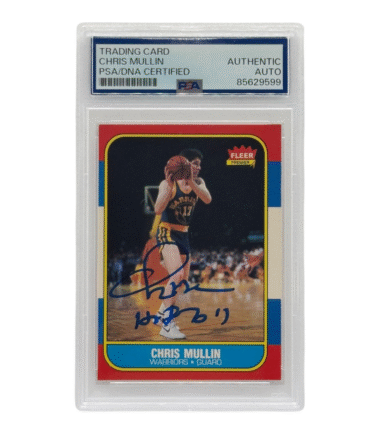 Chris Mullin Autographed 1986 Fleer Rookie Card #77 PSA Authenticated