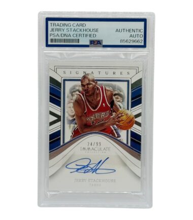 Jerry Stackhouse Autographed 2023 Panini Immaculate PSA Authenticated