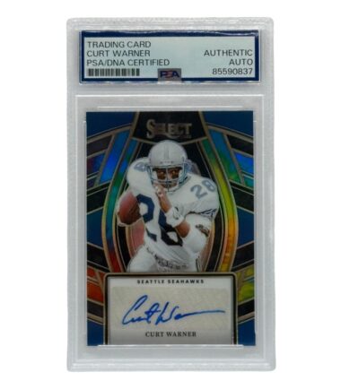 Curt Warner Autographed 2023 Panini Select PSA Authenticated