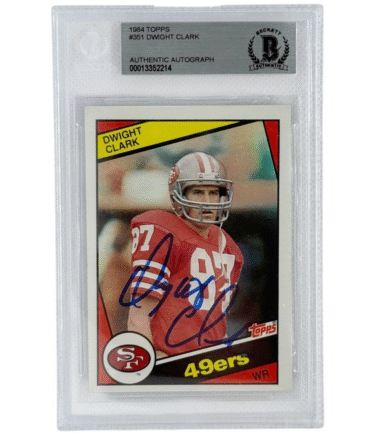 Dwight Clark Autographed 1984 Topps #351 Beckett Authenticated