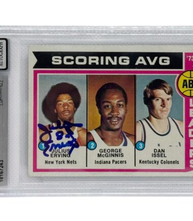 Julius Erving Autographed 1975 Topps #207 Beckett Authenticated