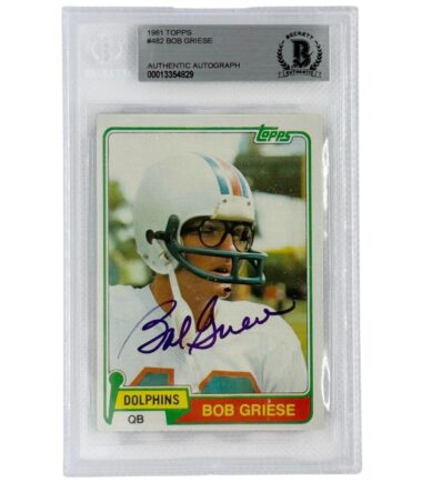 Bob Griese Autographed 1981 Topps #482 Beckett Authenticated