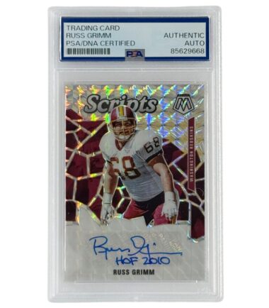 Russ Grimm Autographed 2020 Mosaic Scripts #S9 Beckett Authenticated