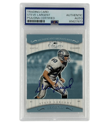 Steve Largent Autographed 2001 Donruss Significant Signature PSA Authenticated