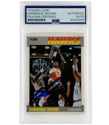 Dominique Wilkins Autographed 1987 Fleer #118 PSA Authenticated
