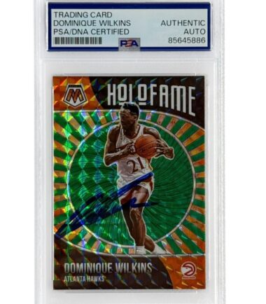 Dominique Wilkins Autographed 2020 Panini Mosiac Holo Frame PSA Authenticated