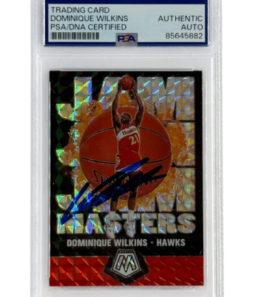Dominique Wilkins Autographed 2019 Panini Mosaic Jam Masters PSA Authenticated