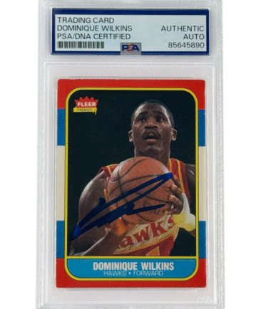 Dominique Wilkins Autographed 1987 Fleer #121 PSA Authenticated