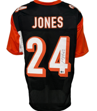 Cincinnati Bengals Adam "Pacman" Jones Autographed Pro Style Black Jersey BAS Authenticated