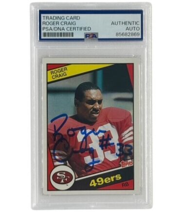 Roger Craig Autographed 1984 Topps Rookie Card PSA Authenticated