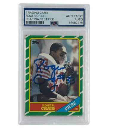 Roger Craig Autographed 1986 Topps #157 PSA Authenticated