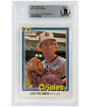 Jim Palmer Autographed 1981 Donruss #473 Beckett Authenticated