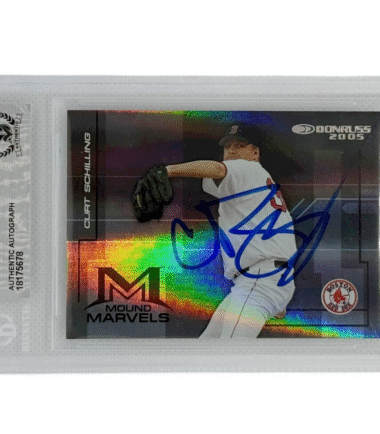 Curt Schilling Autographed 2005 Donruss Mound Marvels #1 Beckett Authenticated