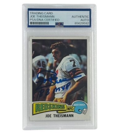Joe Theismann Autographed 1975 Topps Rookie Card #416 PSA Authenticated