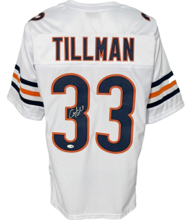 Chicago Bears Charles Tillman Autographed Pro Style White Jersey JSA Authenticated