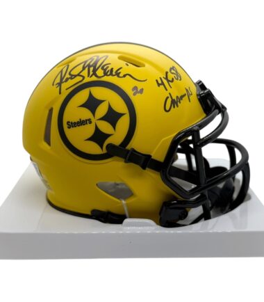 Pittsburgh Steelers Rocky Bleier Autographed Rave Speed Mini Helmet BECKETT Authenticated