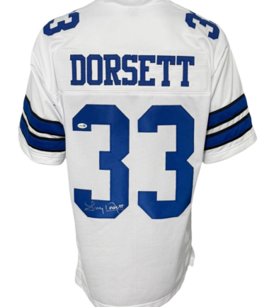 Dallas Cowboys Tony Dorsett Autographed Pro Style White Jersey JSA Authenticated