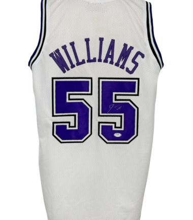 Sacramento Kings Jason Williams Signed Pro Style White Jersey PSA Authenticated