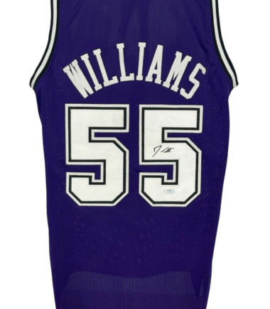 Sacramento Kings Jason Williams Signed Pro Style Purple Jersey PSA Authenticated
