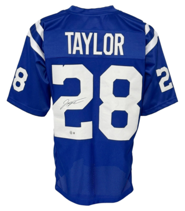 Indianapolis Colts Jonathan Taylor Signed Pro Style Blue Custom Jersey BAS Authenticated