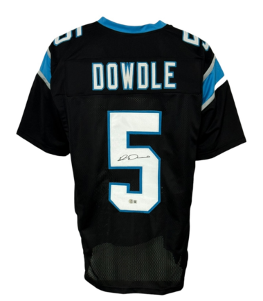 Carolina Panthers Rico Dowdle Autographed Custom Pro Style Black Jersey BAS Authenticated