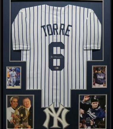 Framed Joe Torre New York Yankees Pro Style Custom Jersey BAS Authenticated