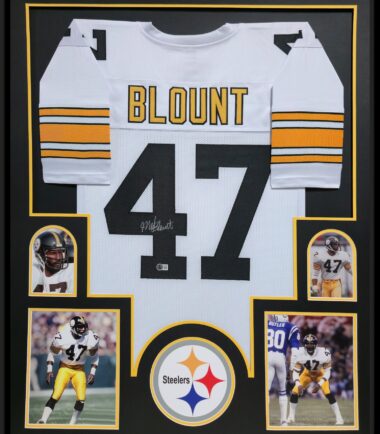 Framed Mel Blount Pittsburgh Steelers Pro Style Custom Jersey BAS Authenticated