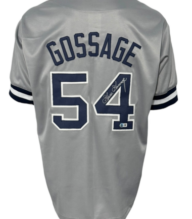 New York Yankees Goose Gossage Autographed Pro Style Grey Jersey BAS Authenticated