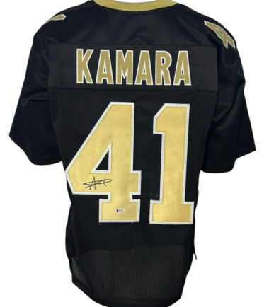New Orleans Saints Alvin Kamara Autographed Pro Style Black Jersey BECKETT Authenticated